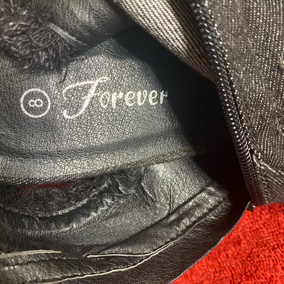 Black Denim   Distressed Booties boots - Picture 11 of 11